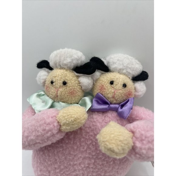 Vintage conjoined twin Lambs 6” Joelson Industries 1999 Cute spring lambs sheep - Picture 2 of 7